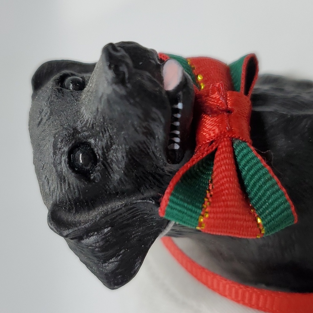 Black Labrador Retriever Pup Christmas Tree Ornament